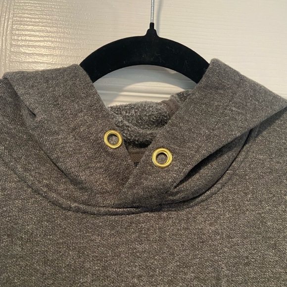 Carhartt Mens Size L Tall Gray Hoodie Pullover Kangaroo Pocket Logo Loose Fit - Picture 4 of 10